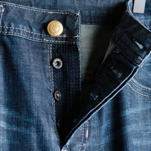 Buffalo David Bitton King-X Jeans Mens 36x32 Blue Basic Slim Boot Stretch Dark - Picture 4 of 15